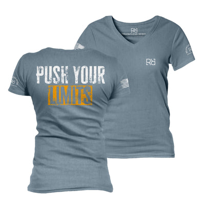 Slate Push Your Limits Women's V-Neck Tee