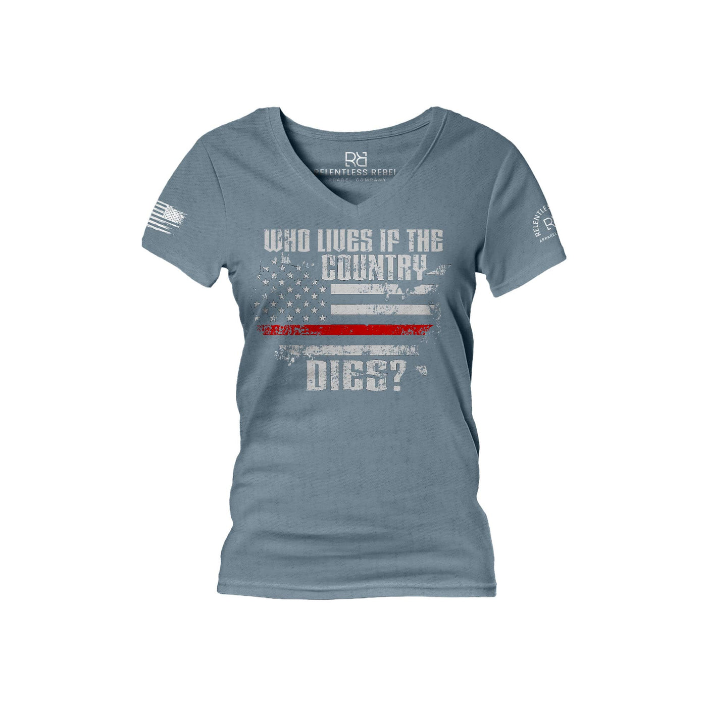 Slate Who Lives if the Country Dies Women's V-Neck Tee