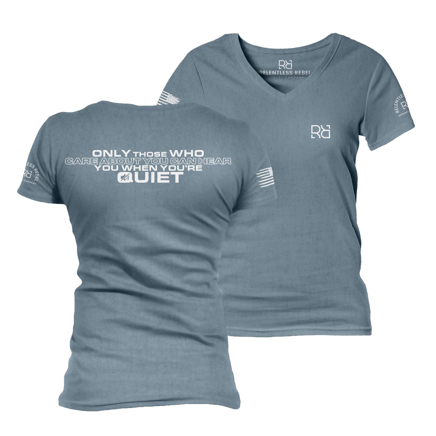 Slate Only Those Who Care About You Women's V-Neck Tee