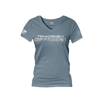 Slate Tenaciously Different Women's V-Neck Tee