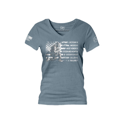 Slate A Veteran... Women's V-Neck Tee