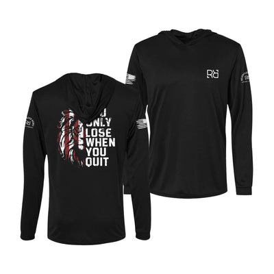 Solid Black You Only Lose When You Quit Men's Dri Fit