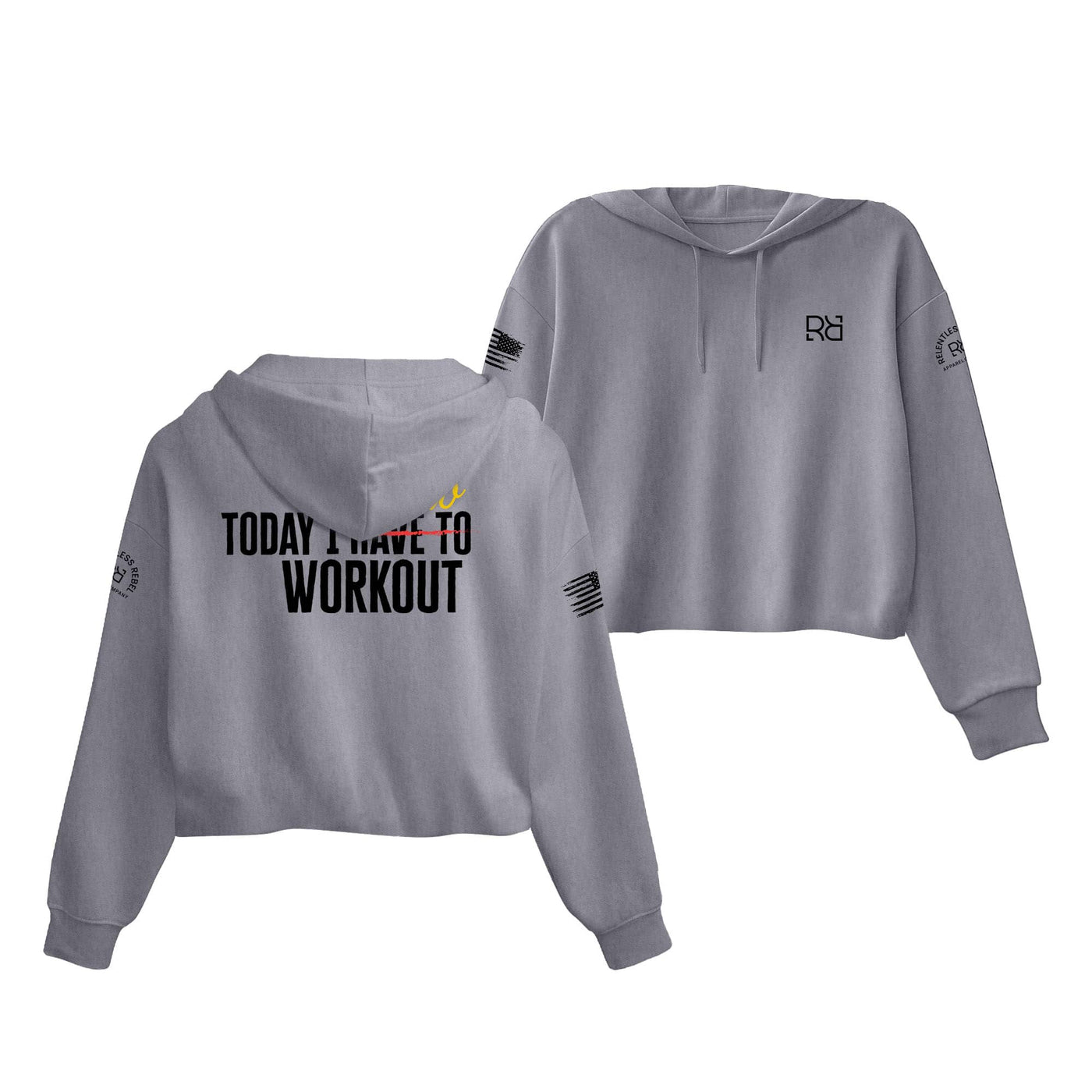 Storm Today I Get to Work Out Women's Cropped Hoodie