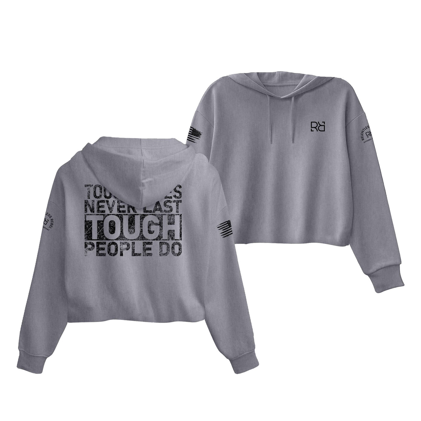 Storm Tough Times Never Last... Women's Cropped Hoodie