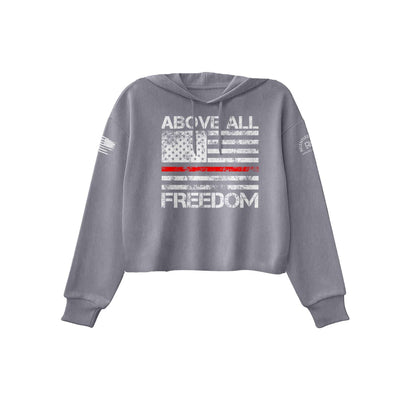 Storm Above All Freedom Women's Cropped Hoodie