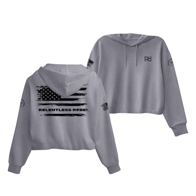 Storm Relentless Rebel Flag Women's Cropped Hoodie