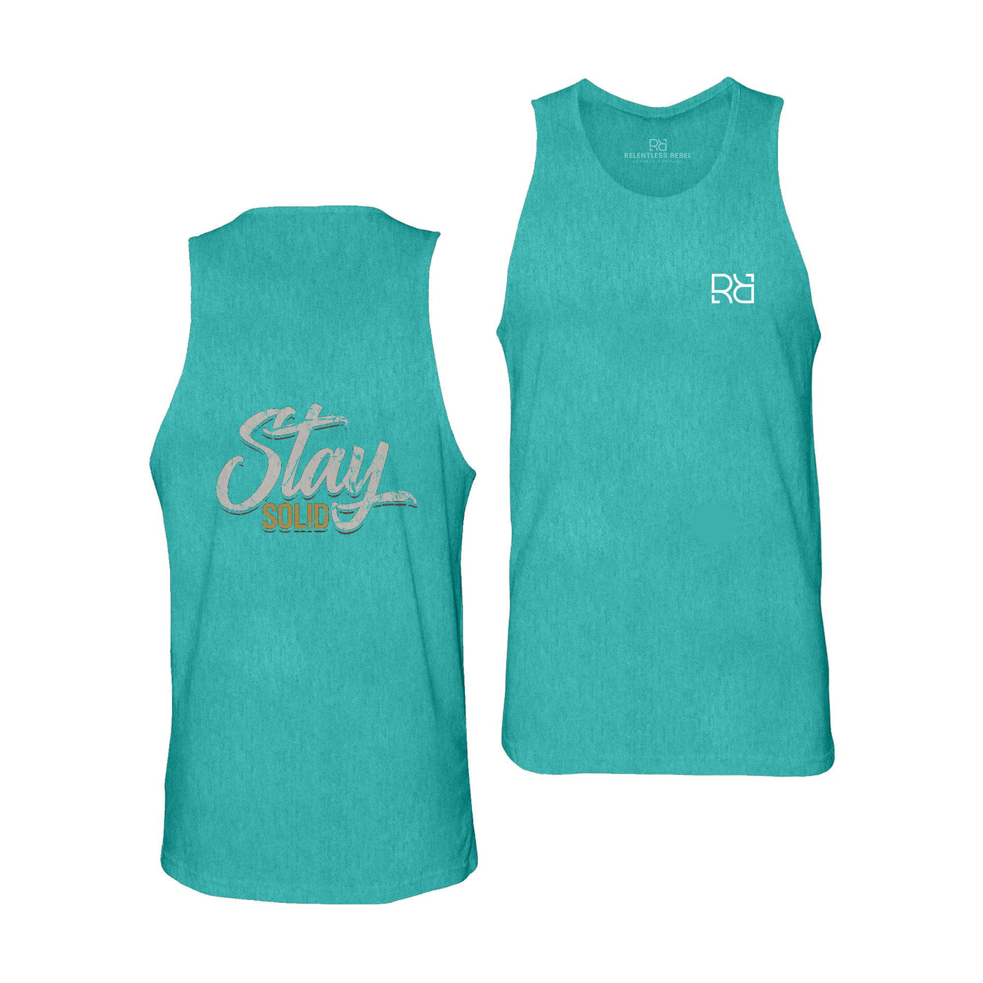 Teal Stay Solid Men's Tank Top