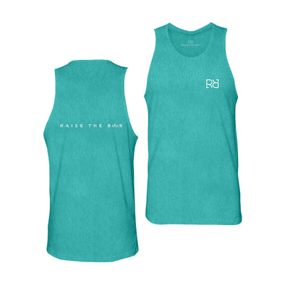 Teal Men's Raise the Bar Back Design Tank