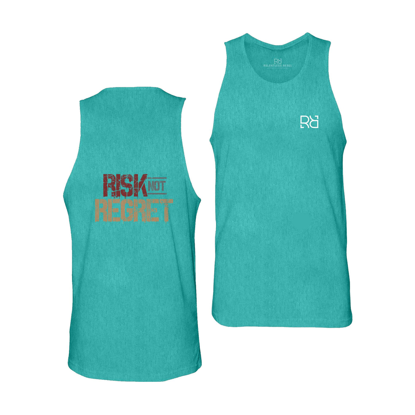 Teal Risk Not Regret Men's Tank Top