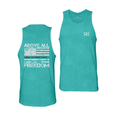 Teal Above All Freedom Men's Tank