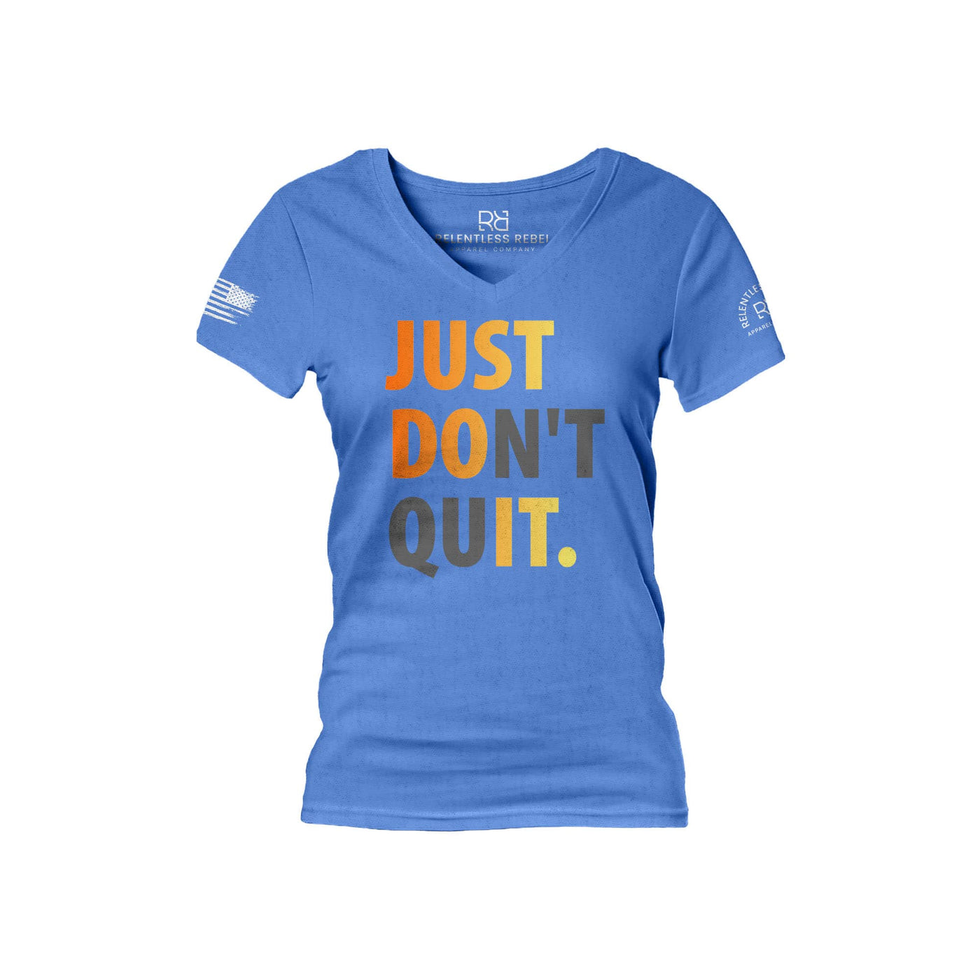 True Royal Just Don't Quit Women's V-Neck Tee