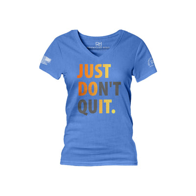 True Royal Just Don't Quit Women's V-Neck Tee