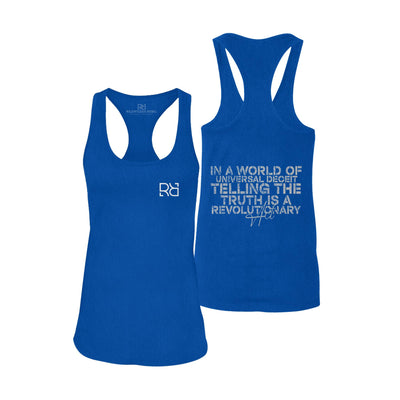 True Royal In A World of Universal Deceit Women's Racerback Tank