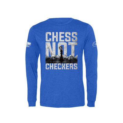 True Royal Chess Not Checkers Men's Long Sleeve Tee