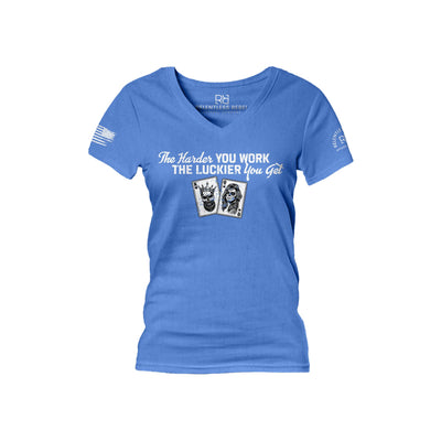 True Royal The Harder You Work Women's V-Neck Tee