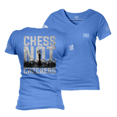 True Royal Chess Not Checkers Women's V-Neck Tee