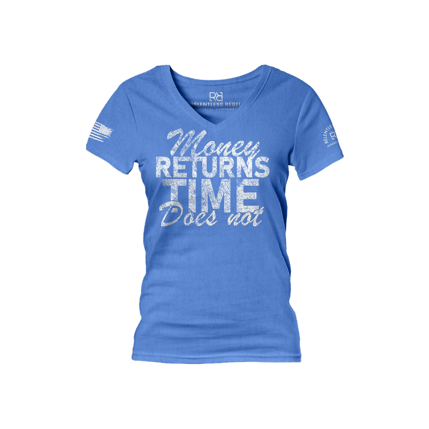 True Royal Money Returns Time Does Not Women's V-Neck Tee