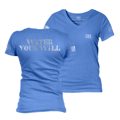 True Royal Water Your Will Women's V-Neck Tee