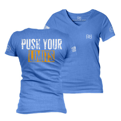 True Royal Push Your Limits Women's V-Neck Tee