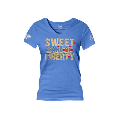 True Royal Sweet Land of Liberty Women's V-Neck Tee