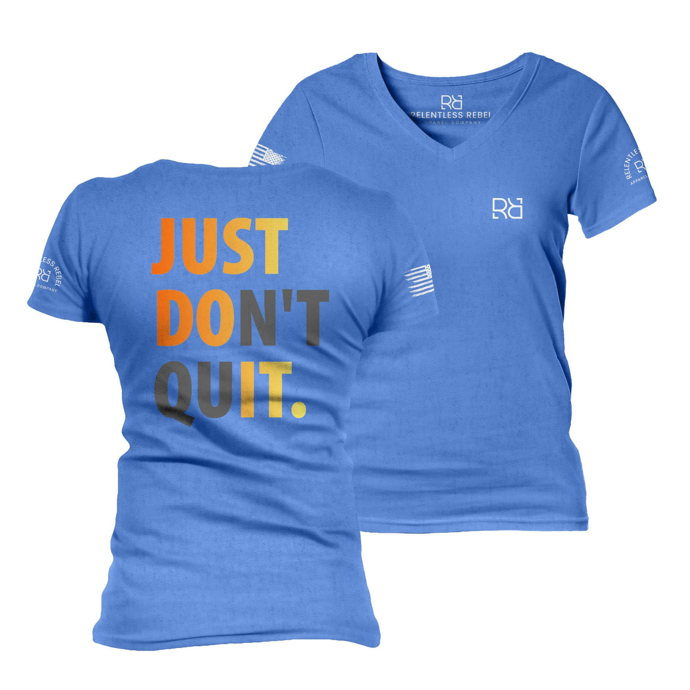 True Royal Just Don't Quit Women's V-Neck Tee