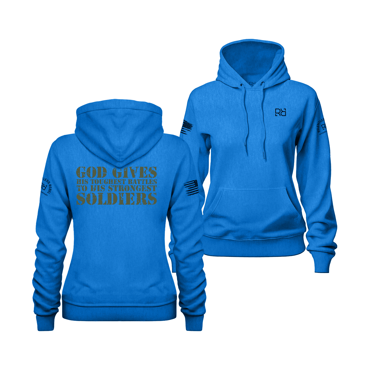 God Gives His Toughest Battles True Royal Women's Hoodie