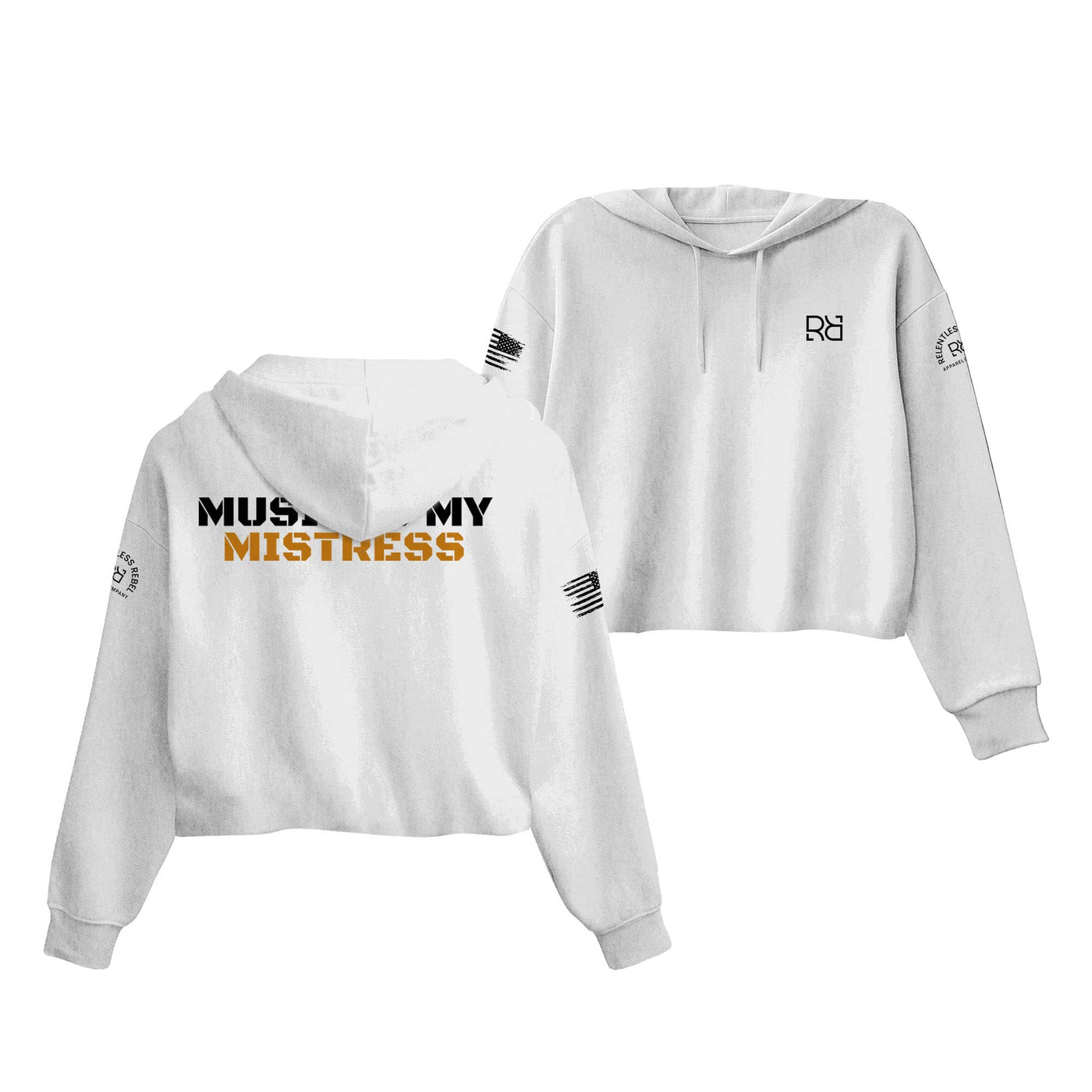 White Music is my Mistress Women's Cropped Hoodie