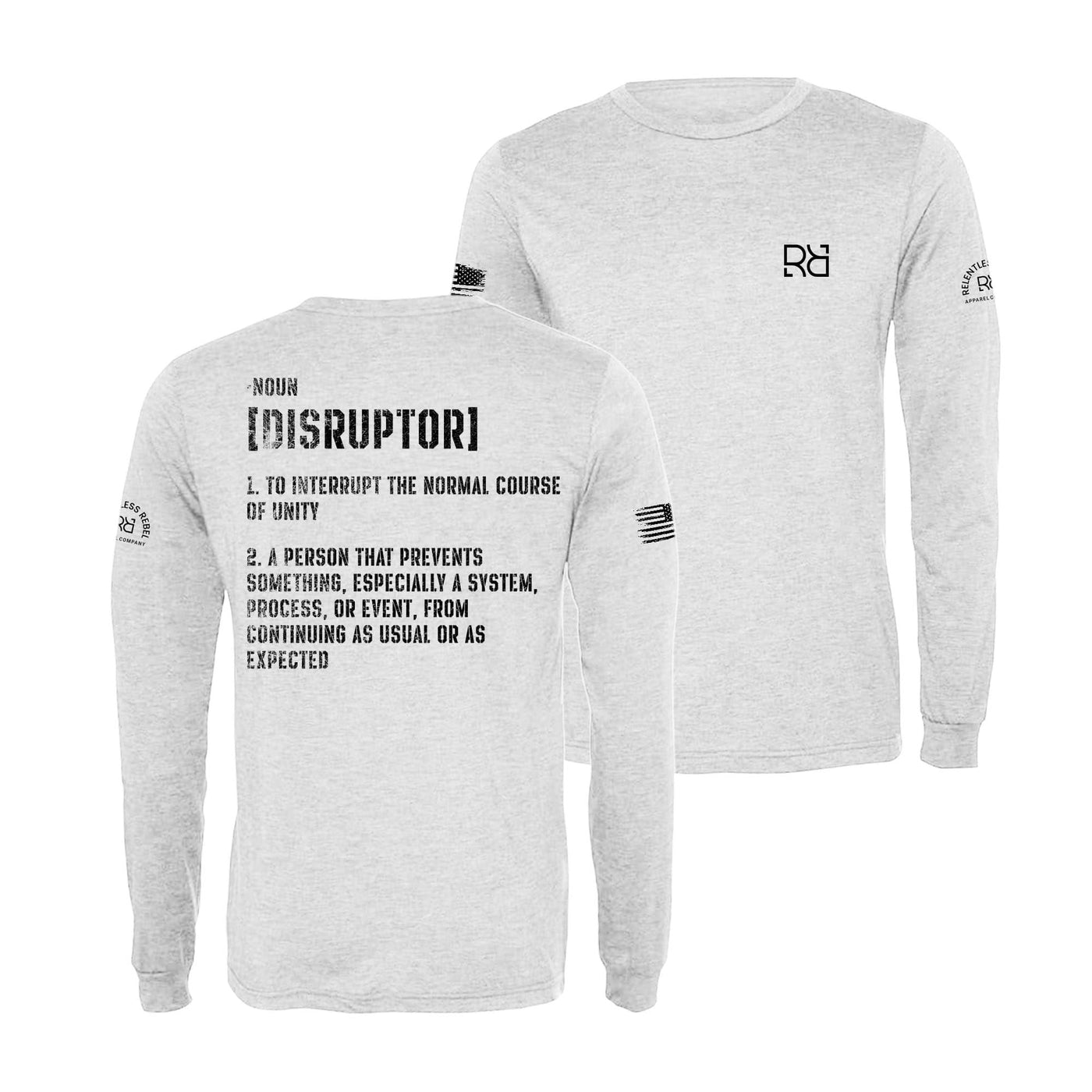 White The Disruptor Men's Long Sleeve