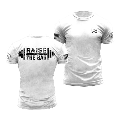 Relentless White Men's Raise the Bar Back Design Tee