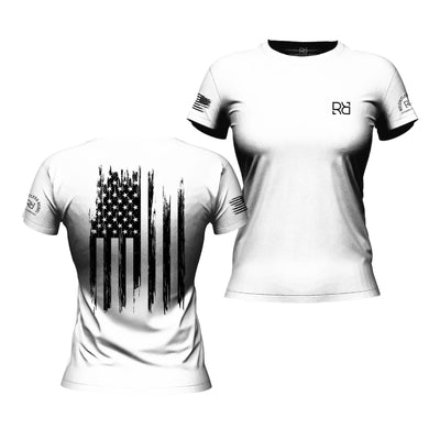 Relentless White Rebel Patriot Flag Women's Tee