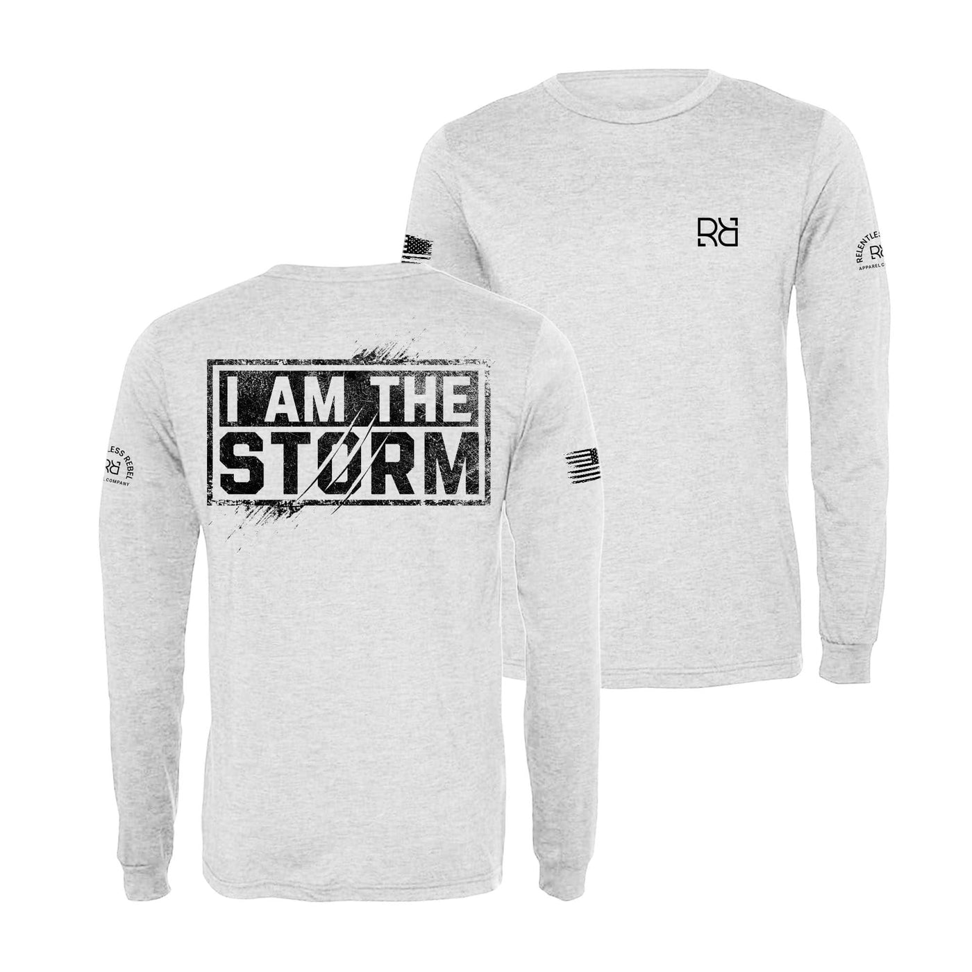 White I Am The Storm Long Sleeve Shirt