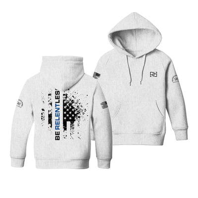 White Be Relentless Law Enforcement Edition Youth Hoodie