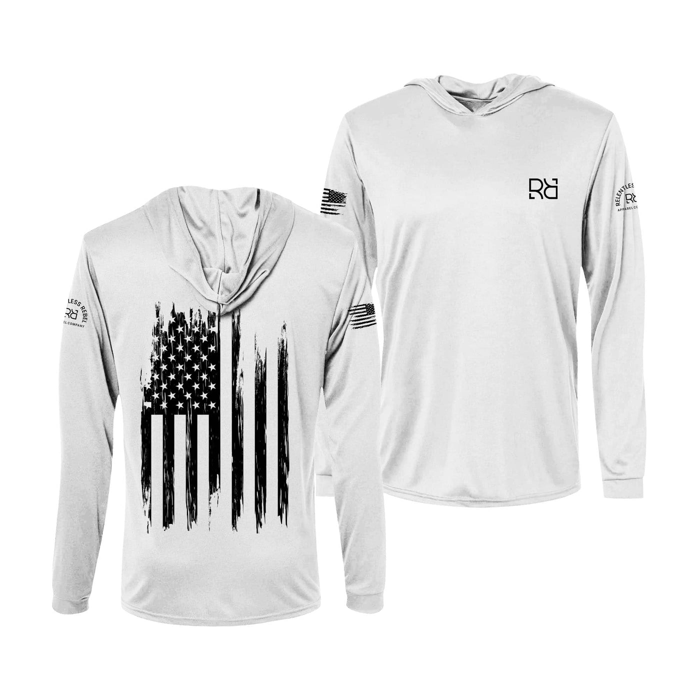 White Rebel Patriot Flag Men's Dri FIt