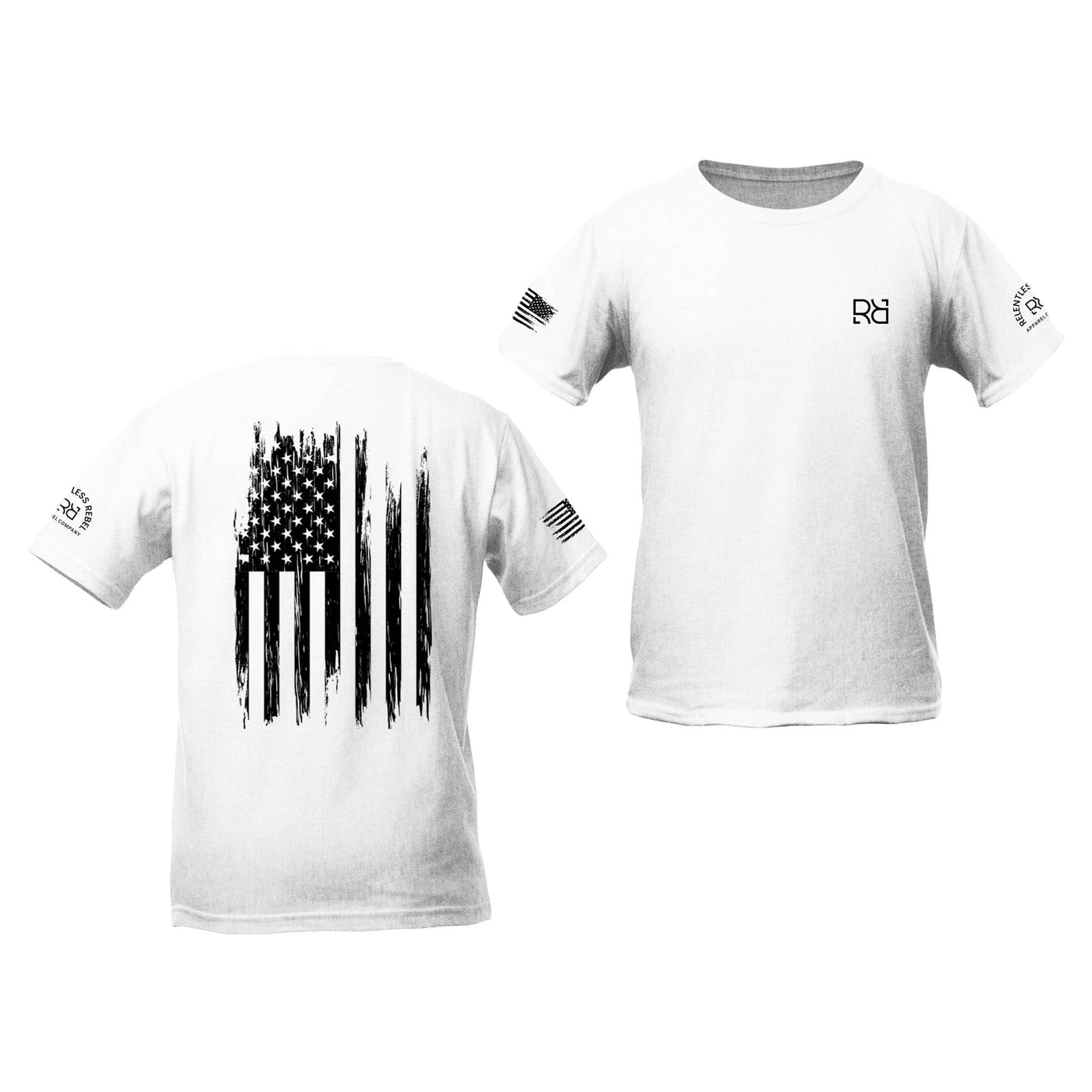 Relentless White Rebel Patriot Flag Youth Tee