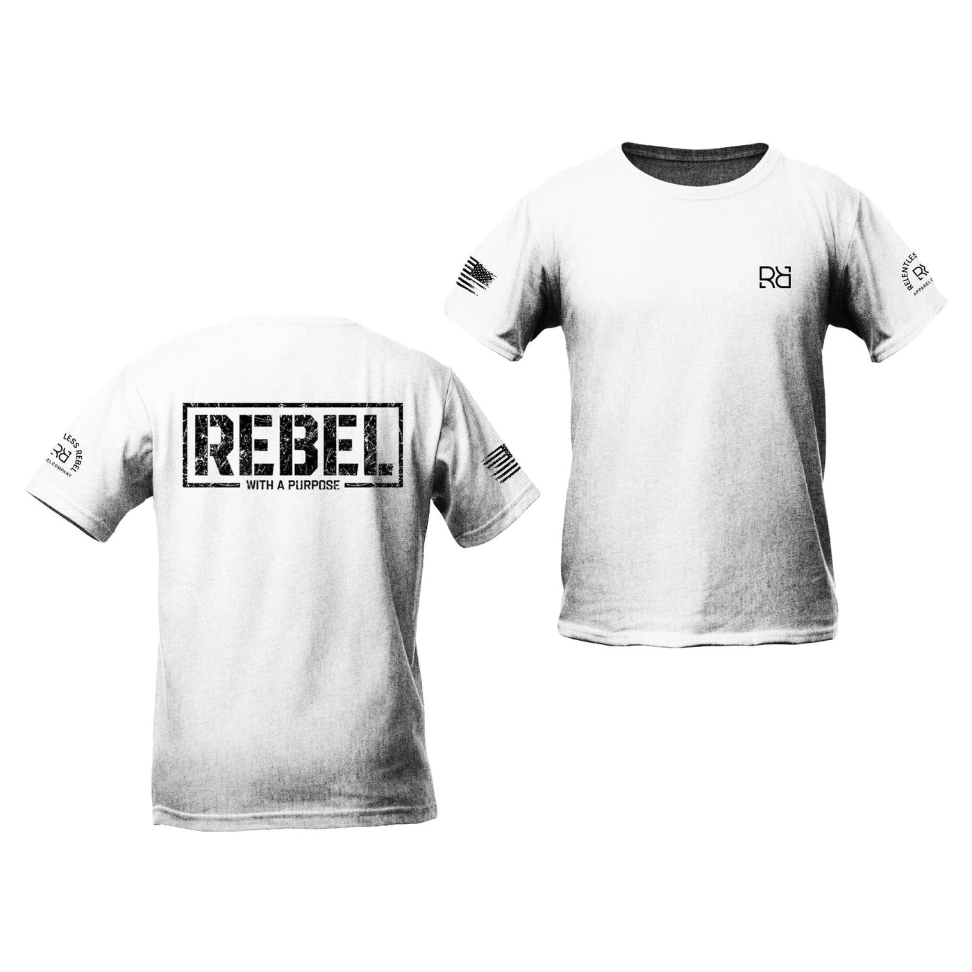 White Rebel with a Purpose Youth Tee