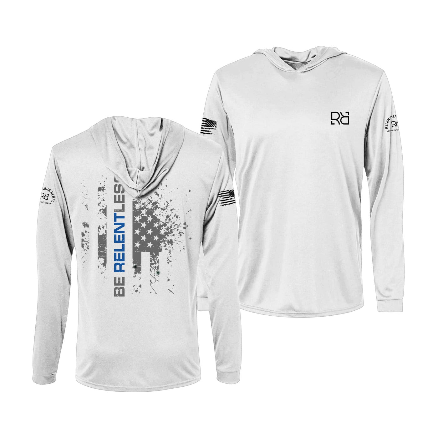 White Be Relentless Law Enforcement Edition Men's Dri Fit