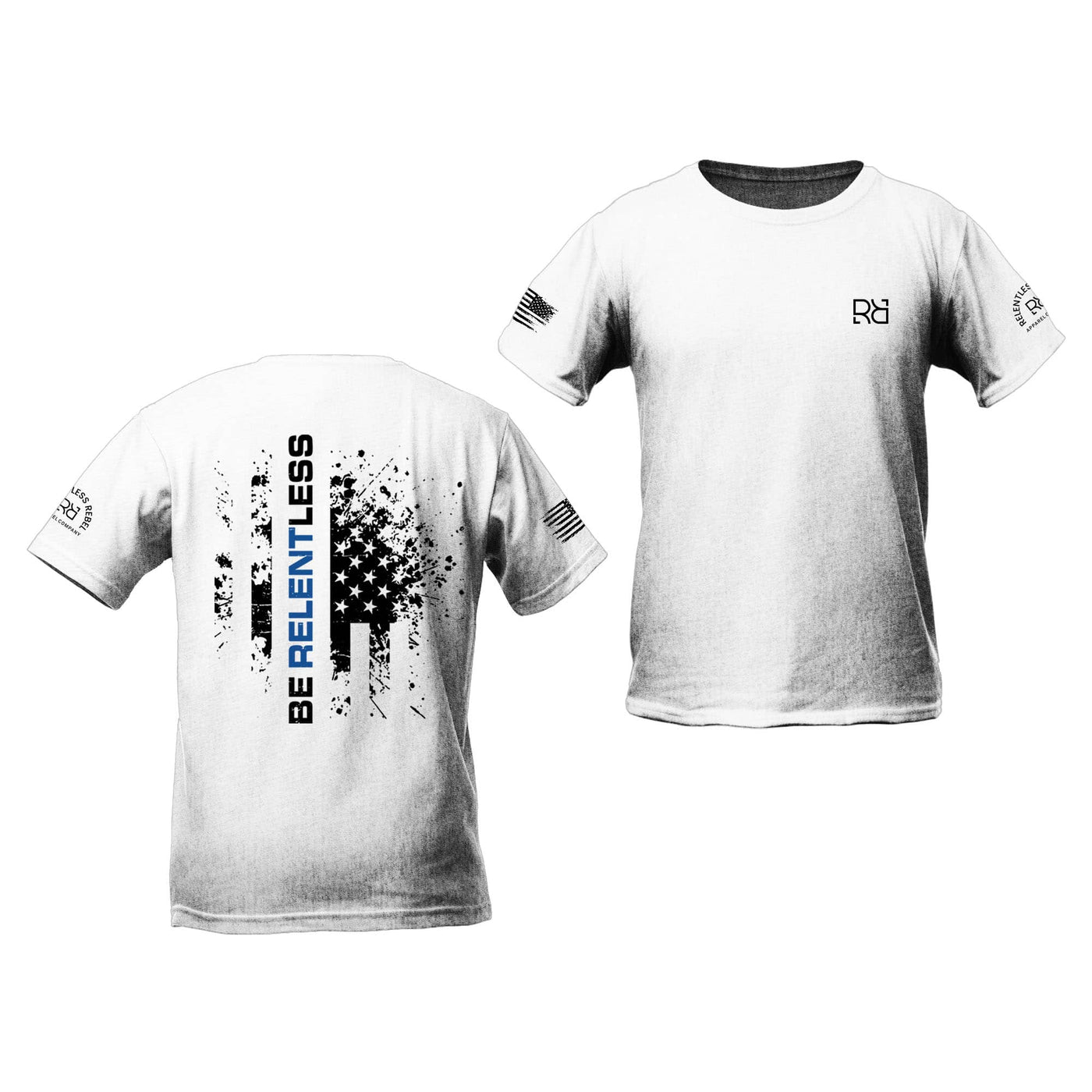 White Be Relentless Law Enforcement Edition Youth Tee