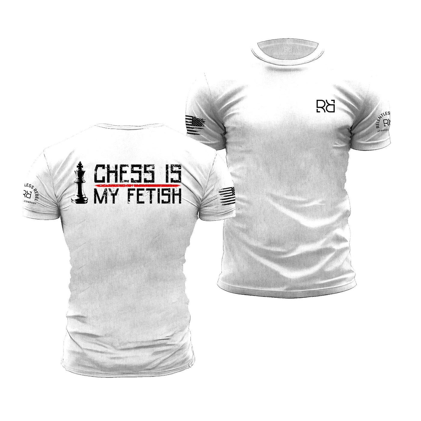 Chess in My Fetish Relentless White Men's Tee