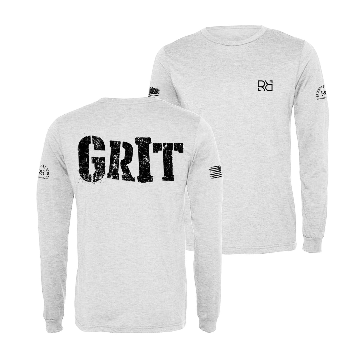 White GRIT Long Sleeve Shirt