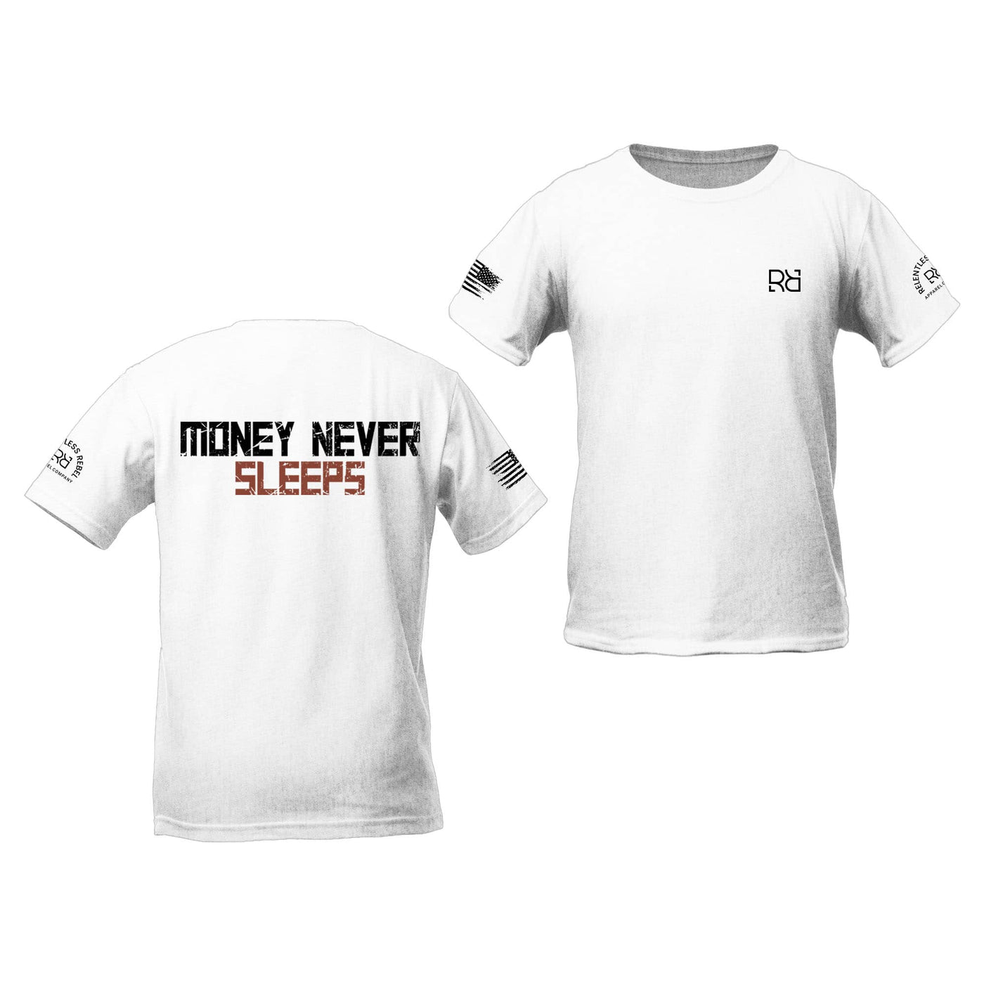 Relentless White Money Never Sleeps Youth Tee