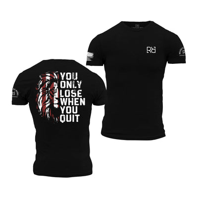 You Only Lose When You Quit | Tee and Hoodie | Men's Bundle