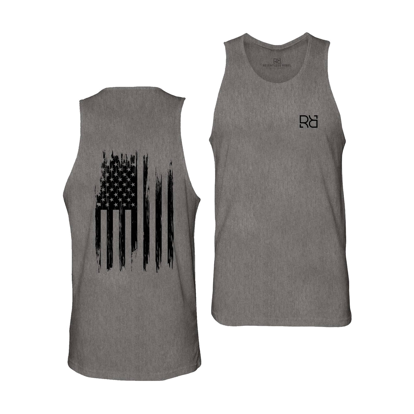 Asphalt Men's Rebel Patriot Flag Back Design Tank