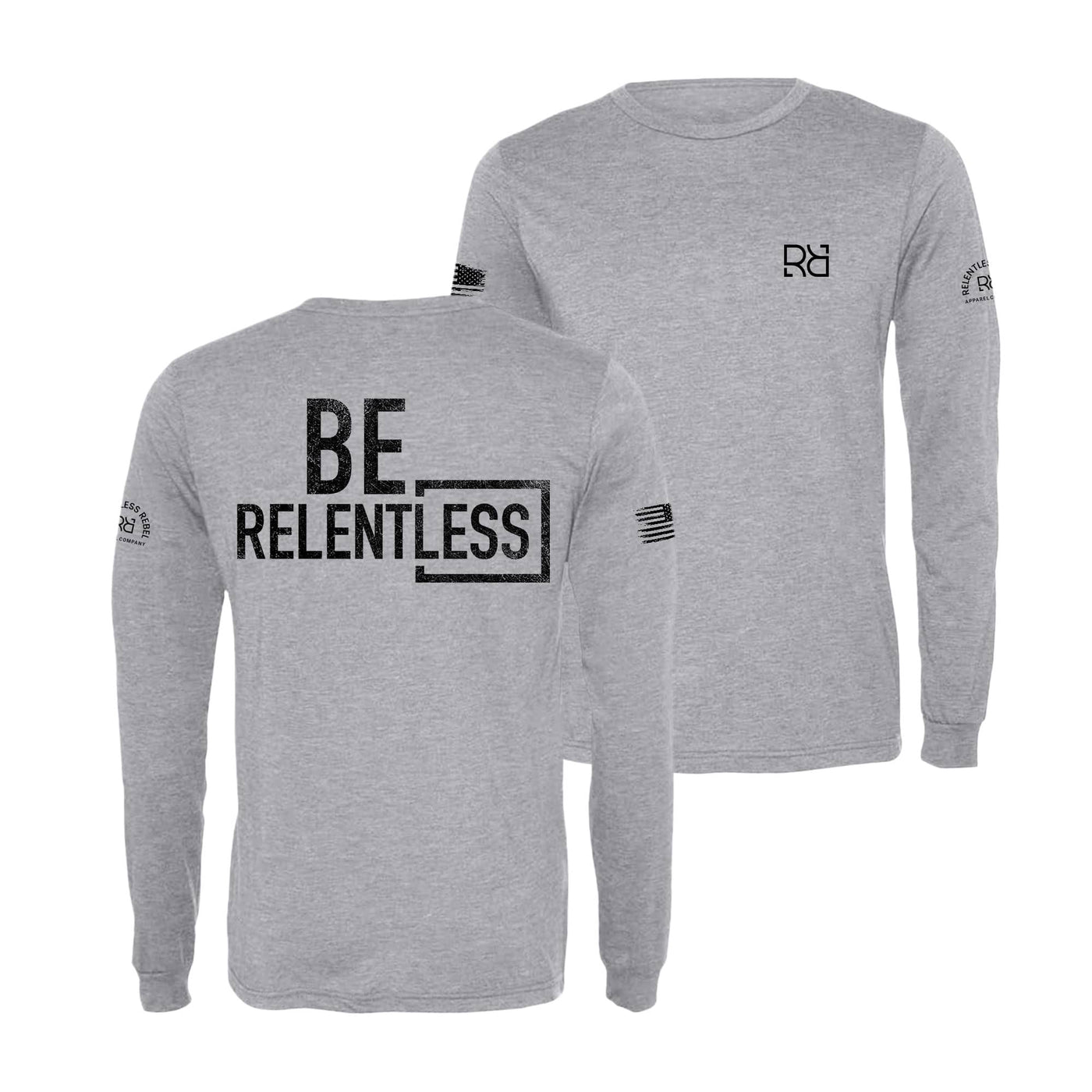 Athletic Grey Be Relentless Men's Long Sleeve Shirt 