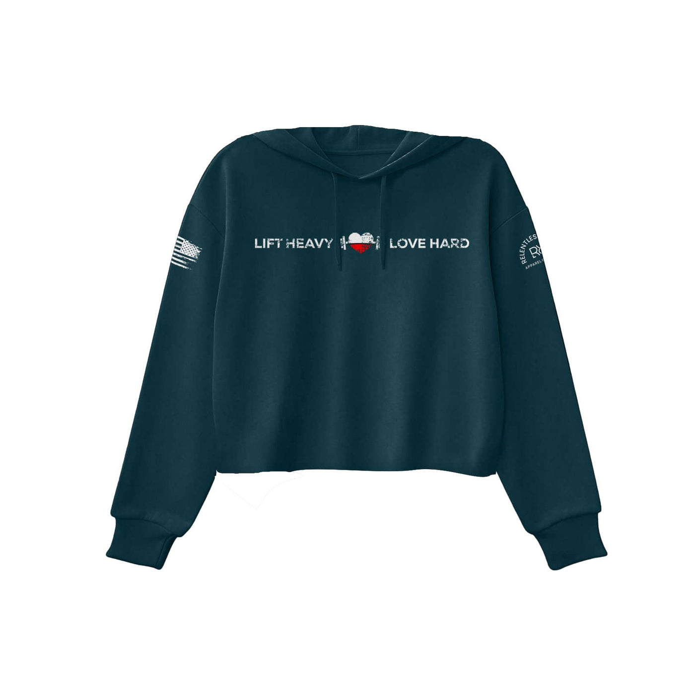 Atlantic Lift Heavy Love Hard Women's Cropped Hoodie