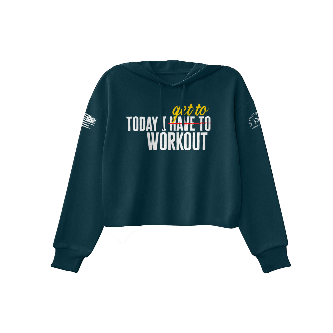 Atlantic Today I Get to Work Out Women's Cropped Hoodie