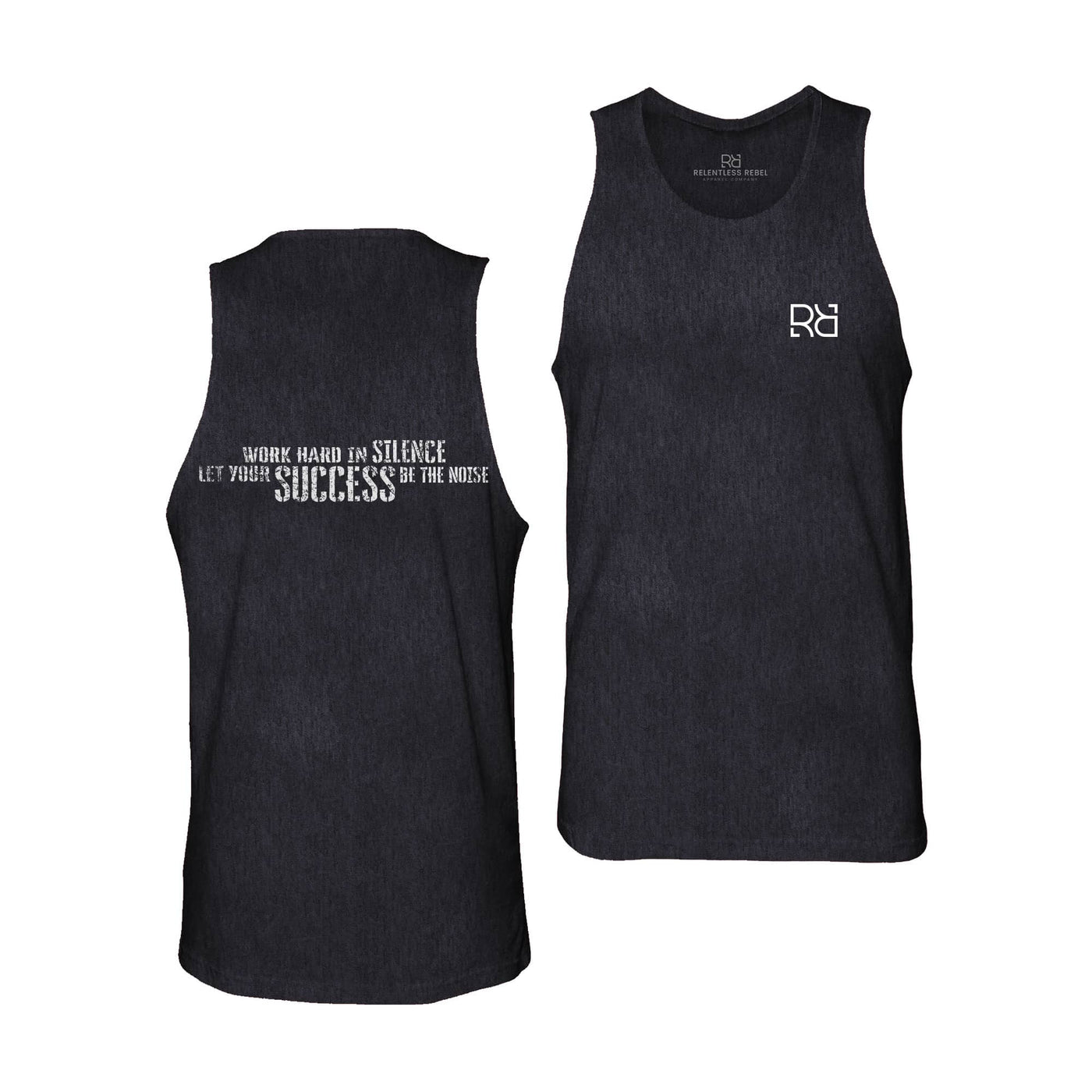 Black Work Hard in Silence Men's Tank Top