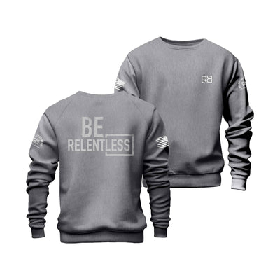 Gunmetal Heather Men's Be Relentless Back Design Sweatshirt