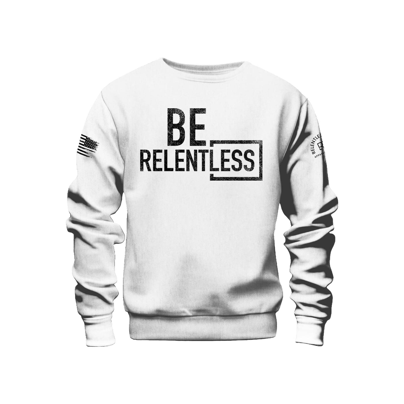 Relentless White Men's Be Relentless Front Design Sweatshirt