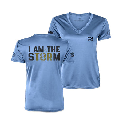 Bimini Blue I Am The Storm Women's V-Neck Tee