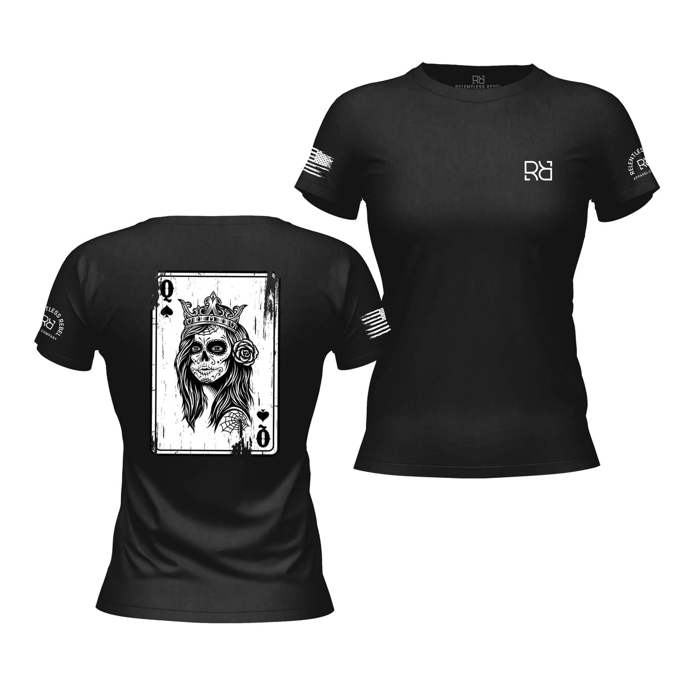 Built Different | Rebel Queen "Rebel Ace" | Black Women's Tee Bundle